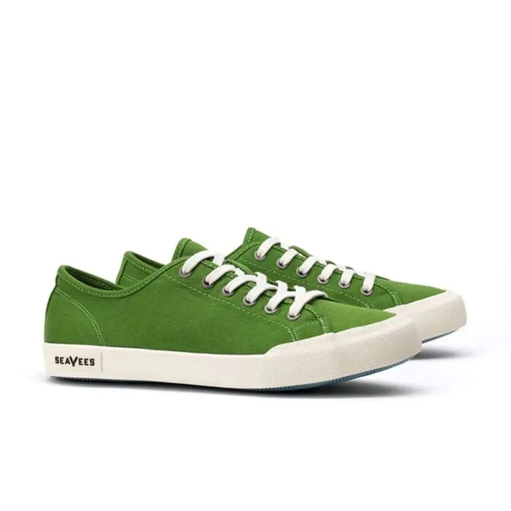 Seavees Shoes WMNS 8 Monterey Sneaker Cactus Green Lace Up Low Up Flat Canvas - Picture 3 of 9